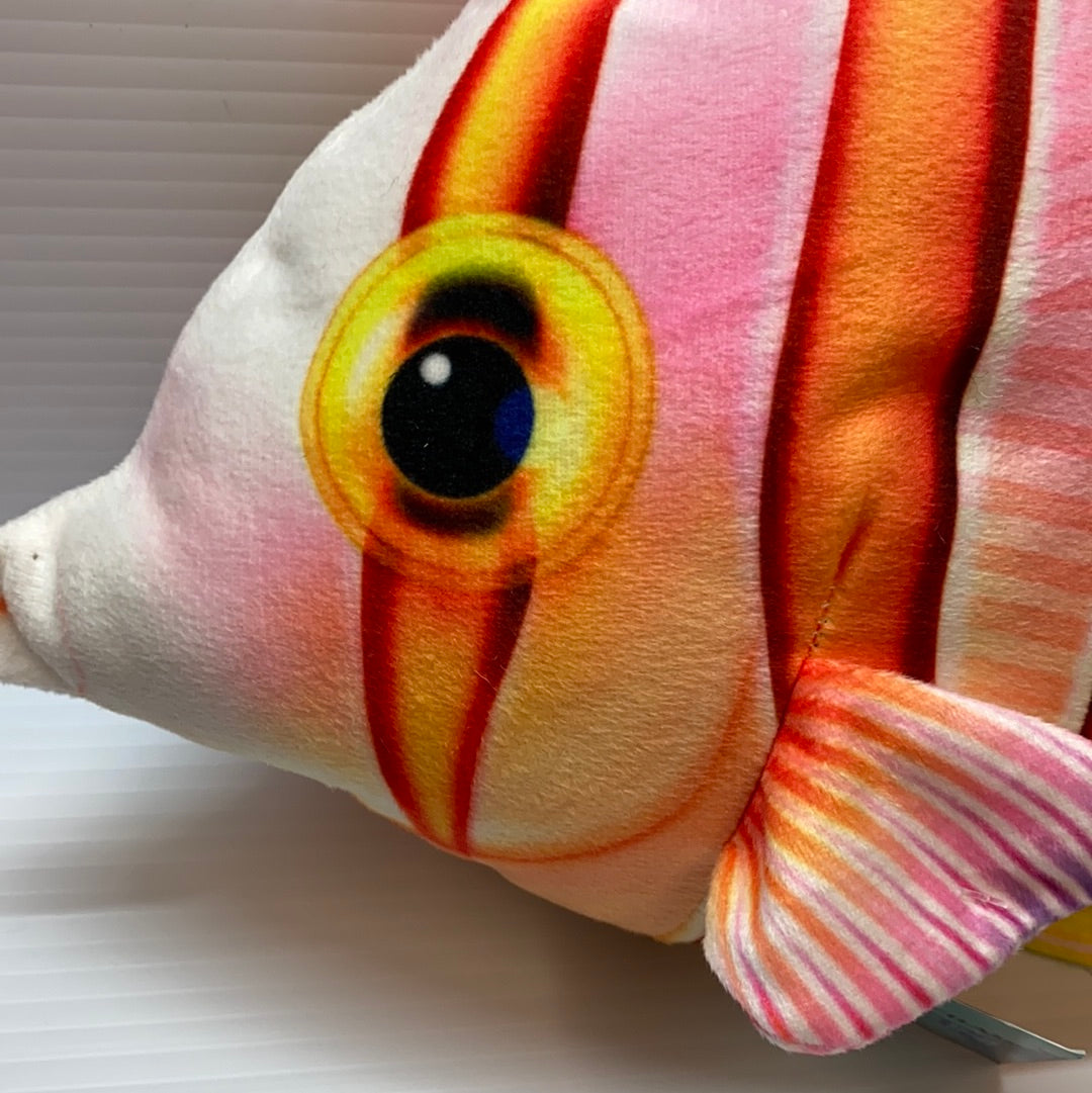 Soft stuffed butterfly fish toy with large, detailed eye for Real Planet R-BF38T