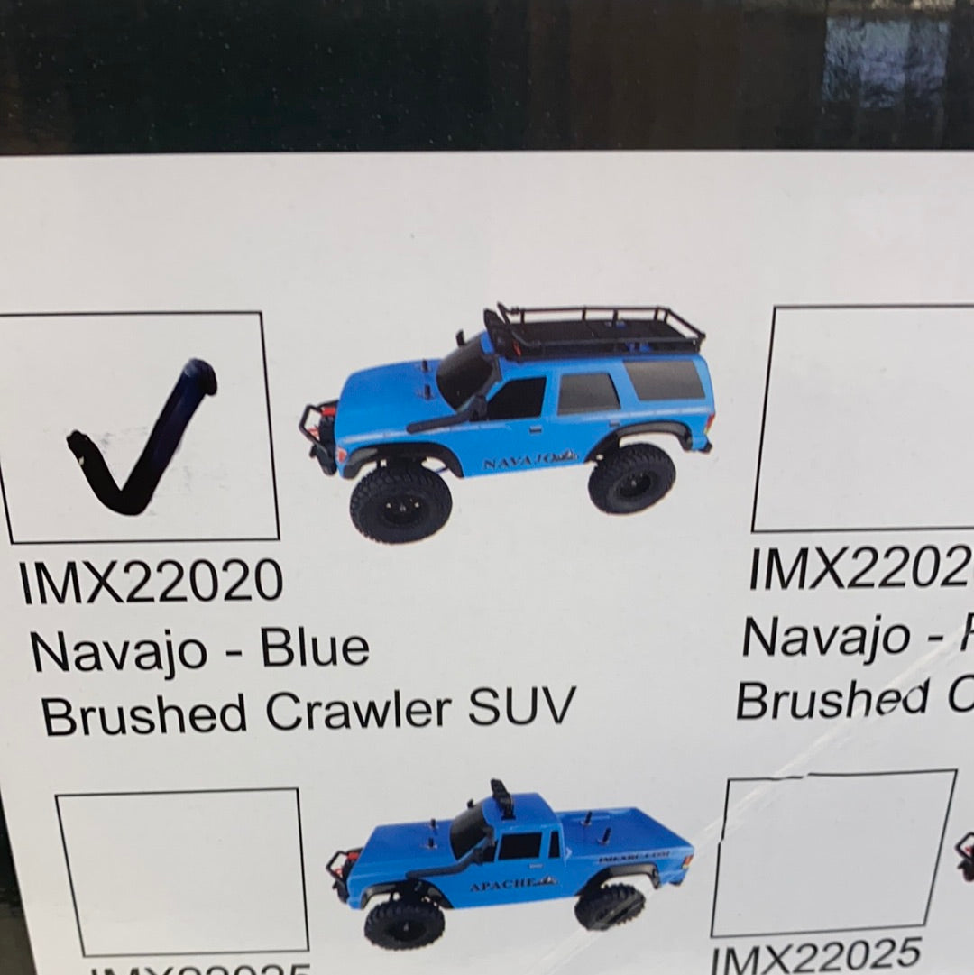 Blue remote-controlled SUV crawler for display or play for IMEX 22020