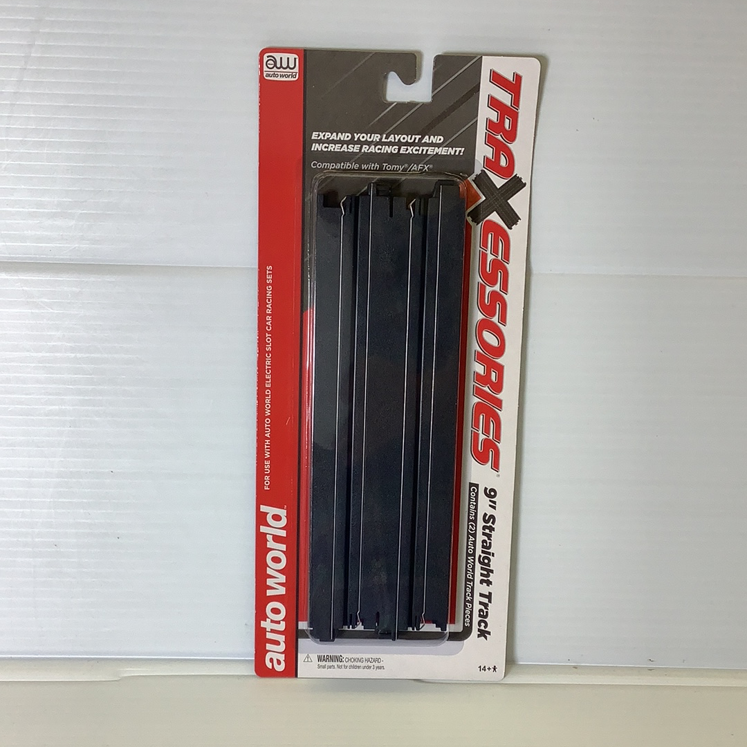 Auto World 9" Traxessories Straight Track | 00172 | Auto World-Auto World-9" Traxessories Straight Track 00172-ProTinkerToys