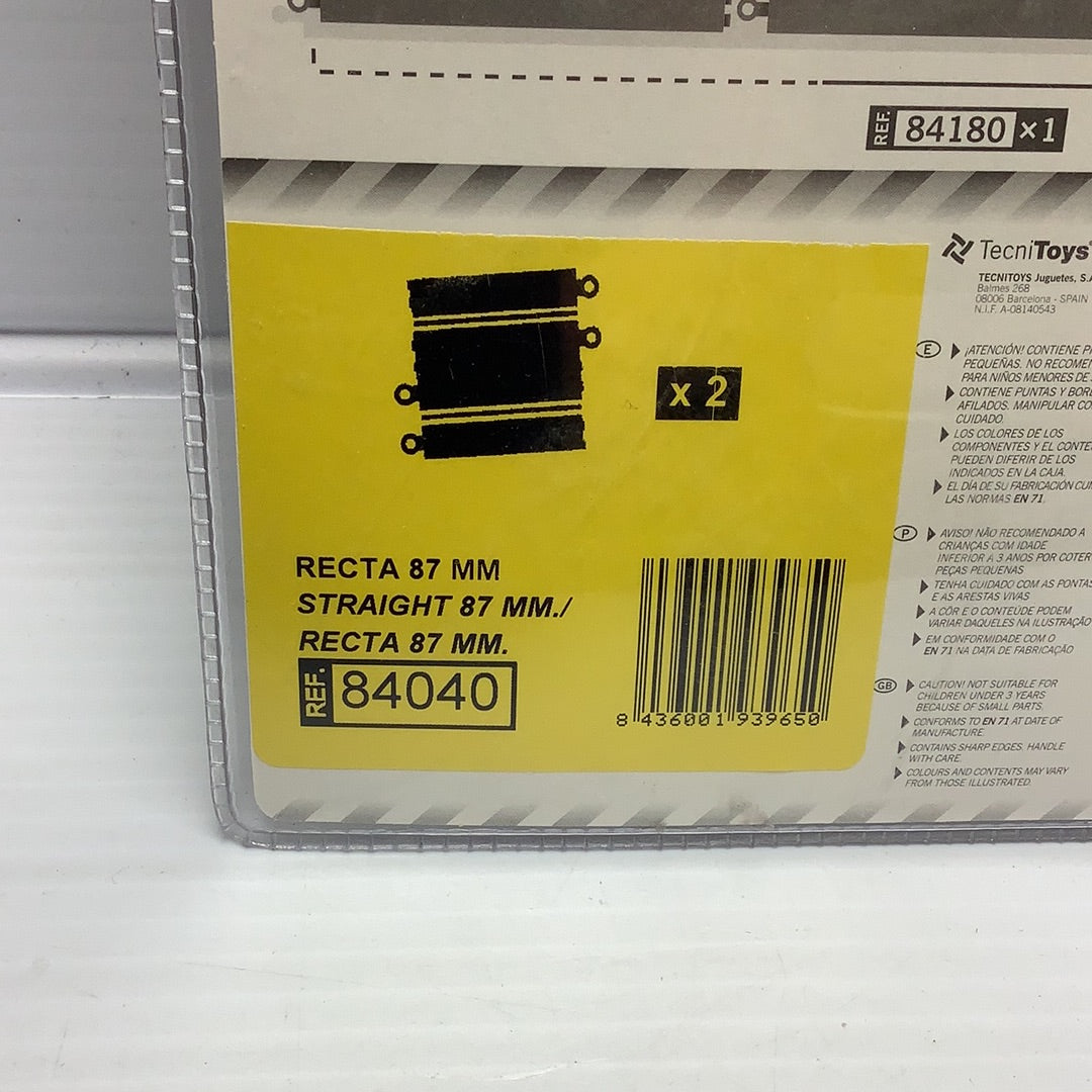 Straight track pieces, 87mm long, packaged with two pieces for SCX 84040