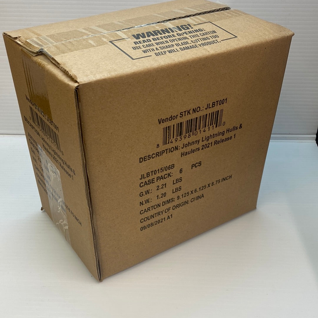 Cardboard box for Johnny Lightning Hulls and Haulers product for JLBT015