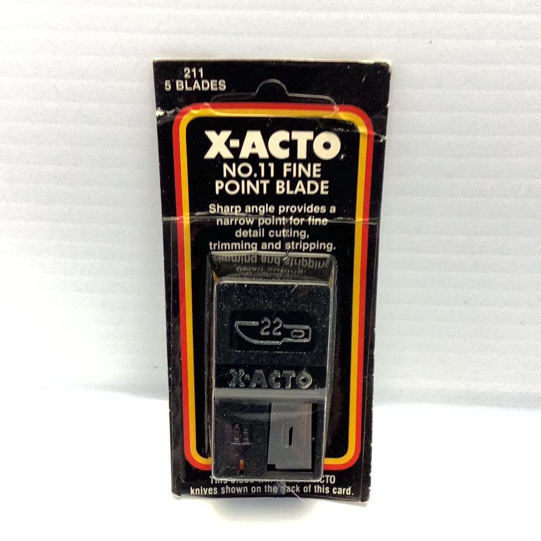 Pack of 5 fine point blades for detail cutting, trimming, and stripping for X-ACTO 211