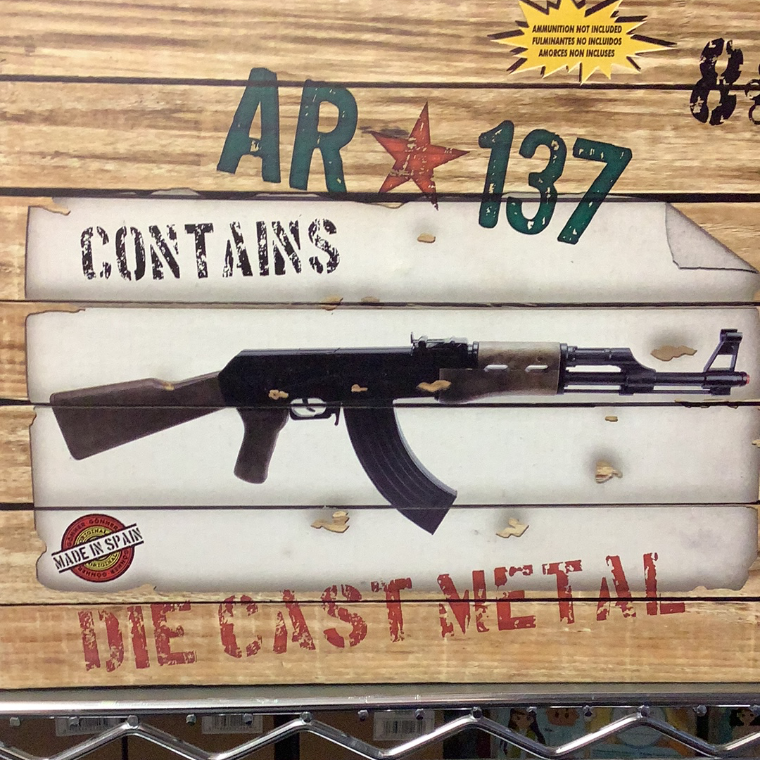 Toy AK-47 assault rifle replica with "AR 137" marking for Gonher 137/6