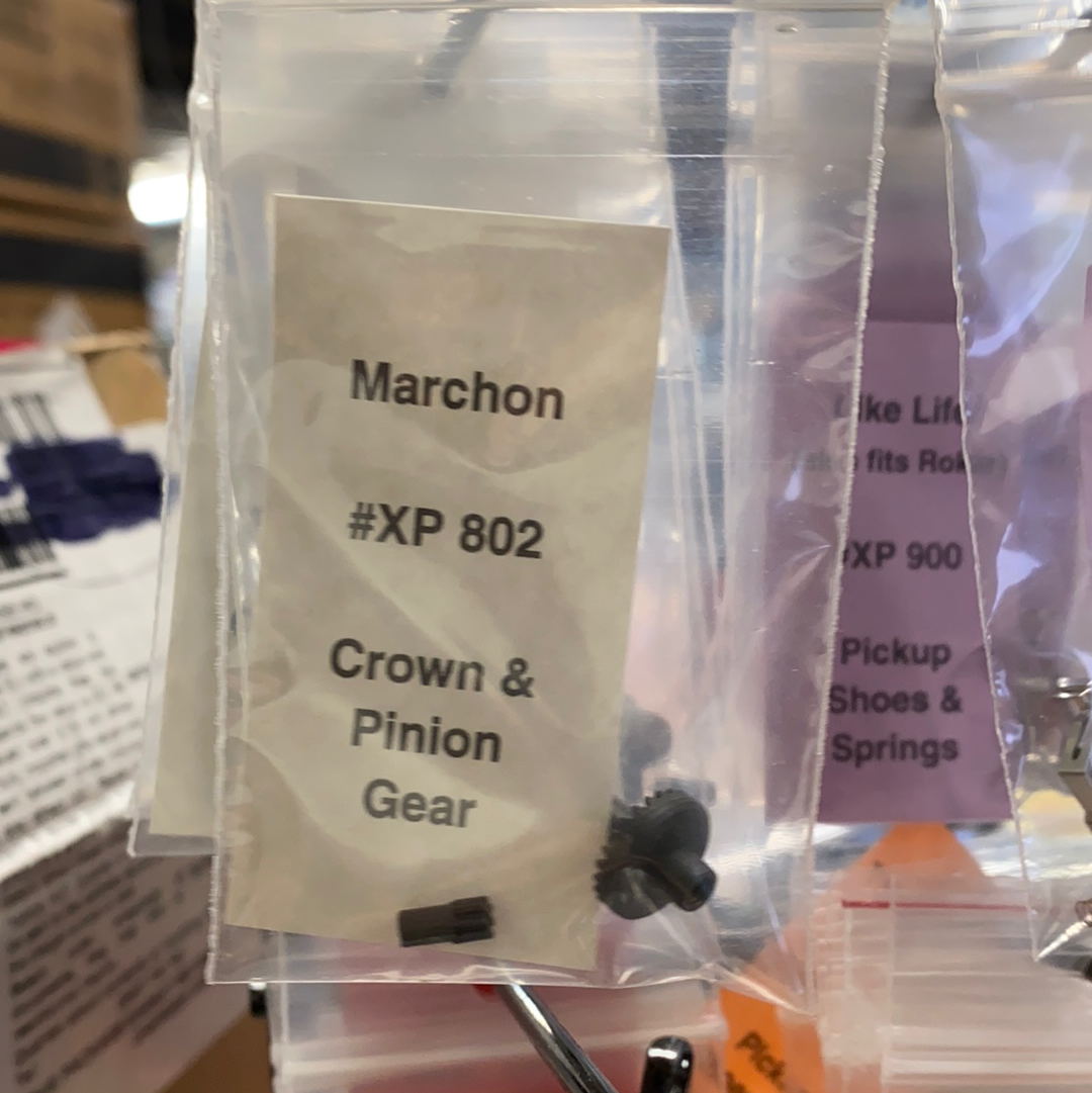 Marchon XP 802 crown and pinion gear parts in clear packaging
