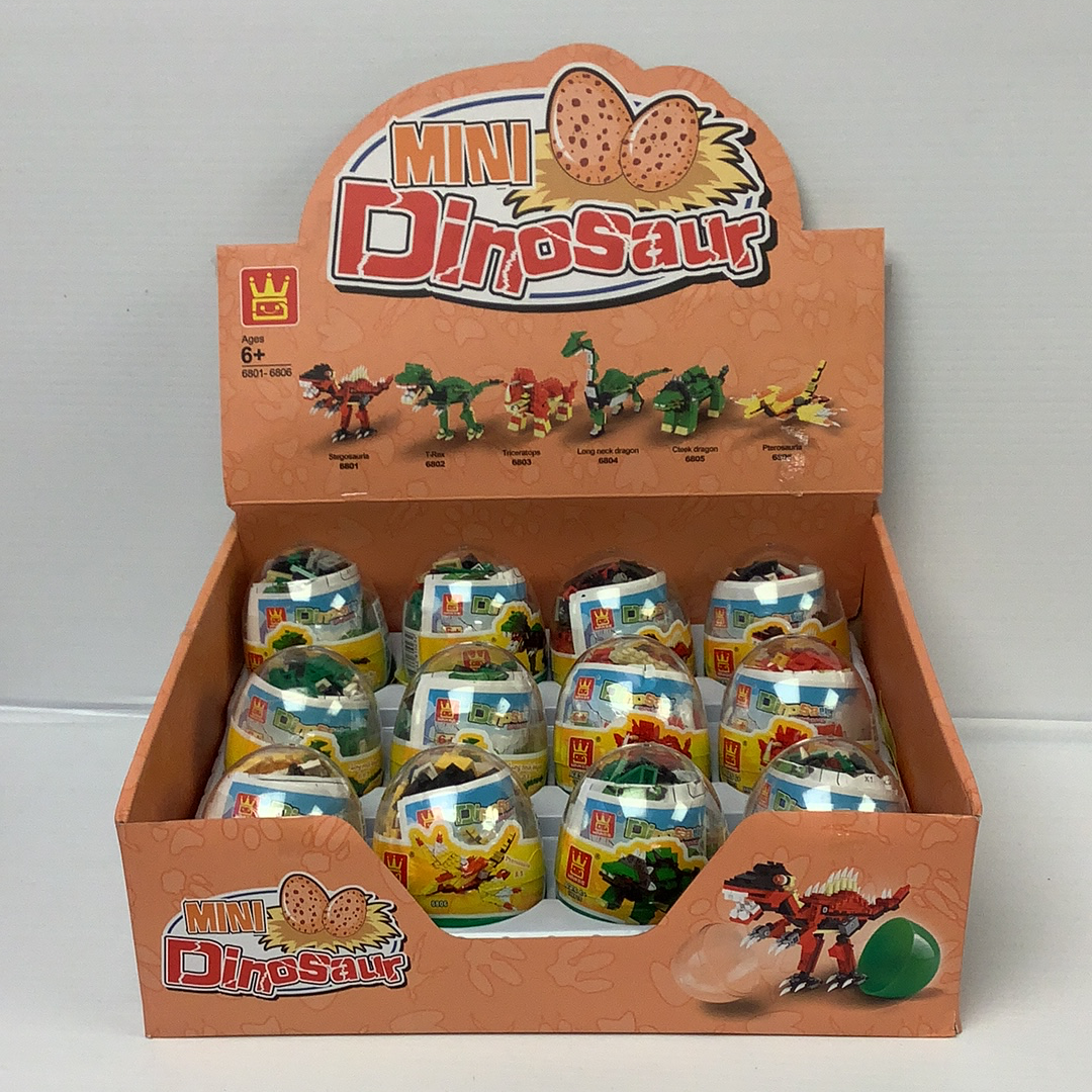 Dinosaur egg building blocks set with various prehistoric creature molds for IMEX Model Company WAG68016