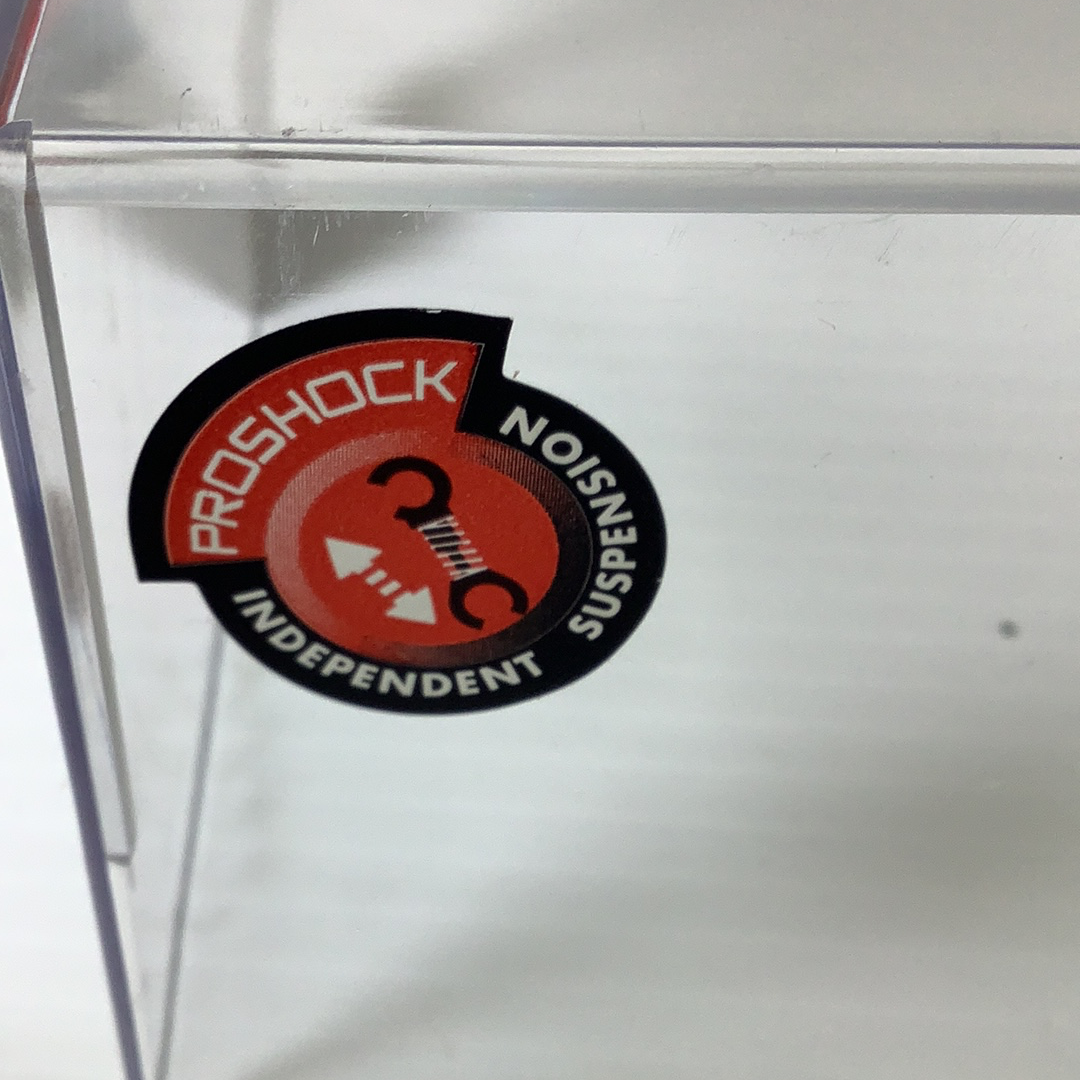 Proshock Noisne Independent suspension decal on a display case for NINCO 50394