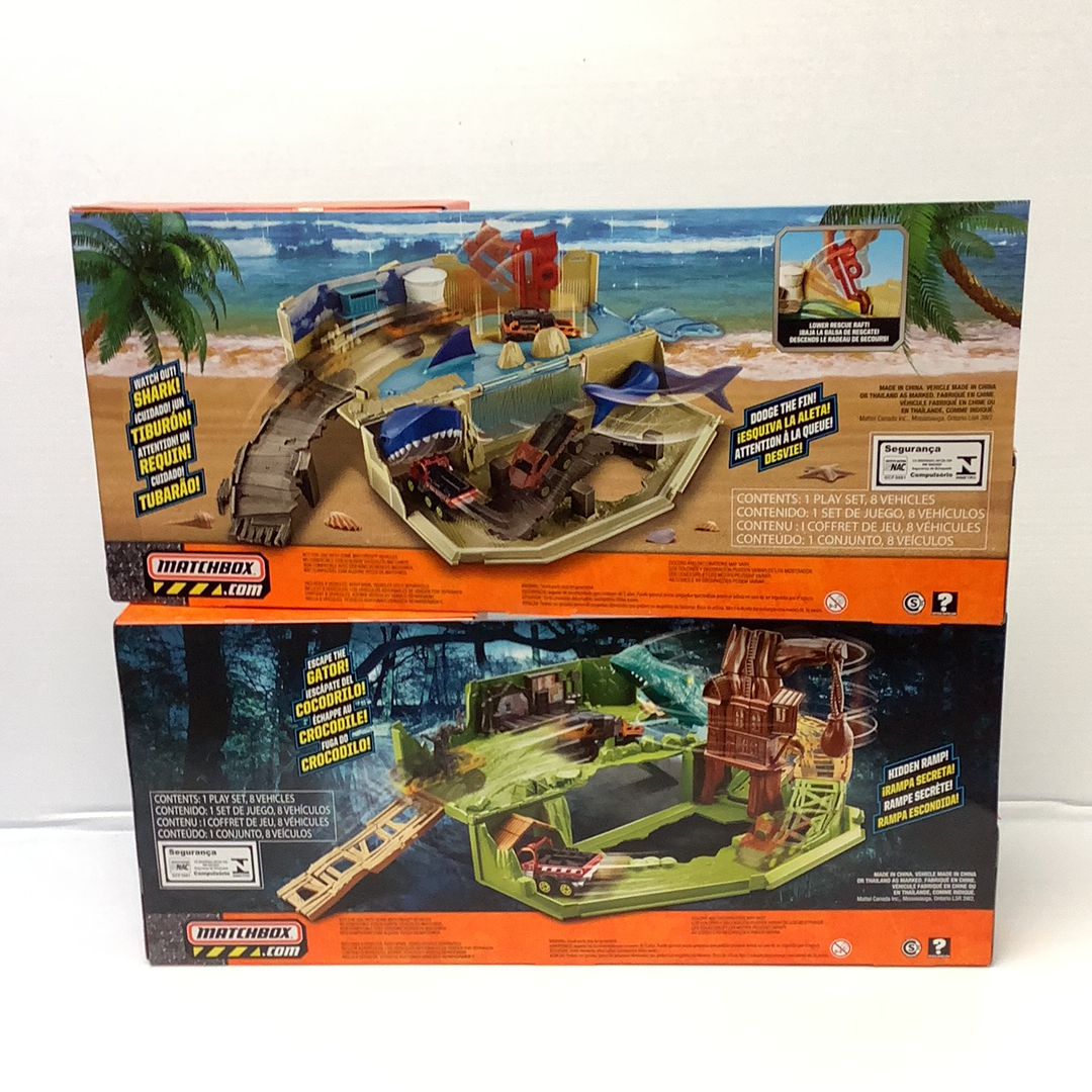 Swamp Chomper play set with 8 vehicles for imaginative play for Mattel 49615