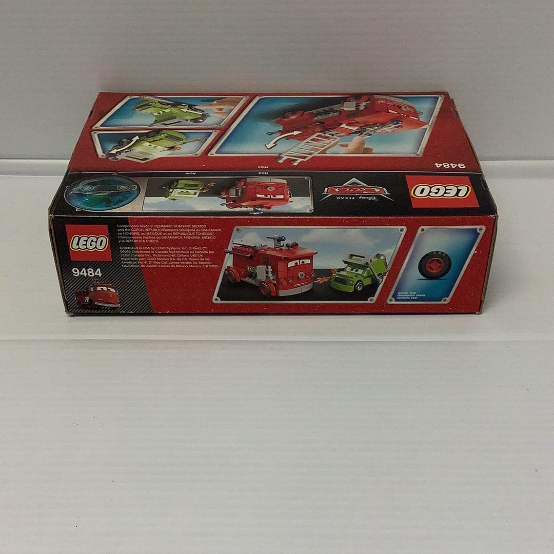LEGO set box for Red's Water Rescue, featuring boats and rescue vehicles for 9484