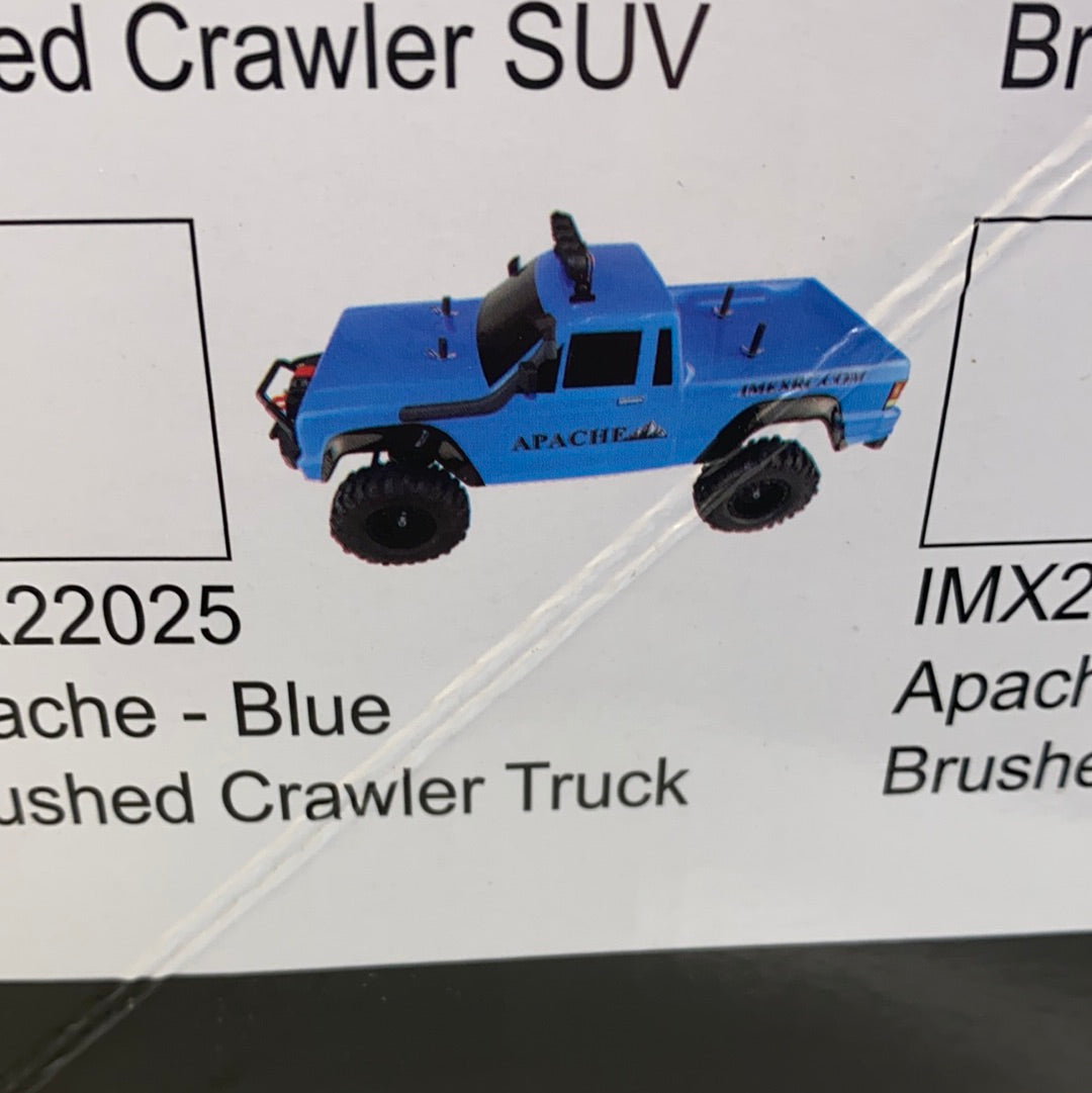 Blue remote-controlled SUV crawler truck model for IMEX 22020