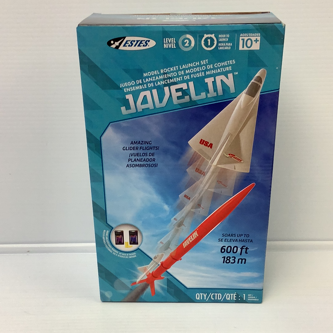 Rocket launch set box showing a model rocket and glider for Estes 1436