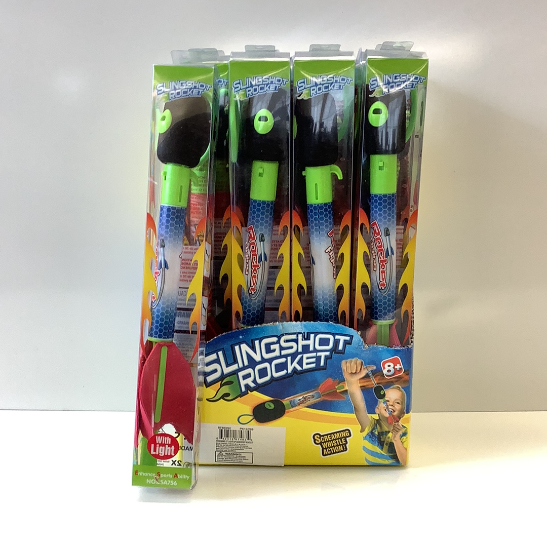 Kids' light-up catapult rocket toy set with multiple colored launchers for IMEX-Toys 87483NV