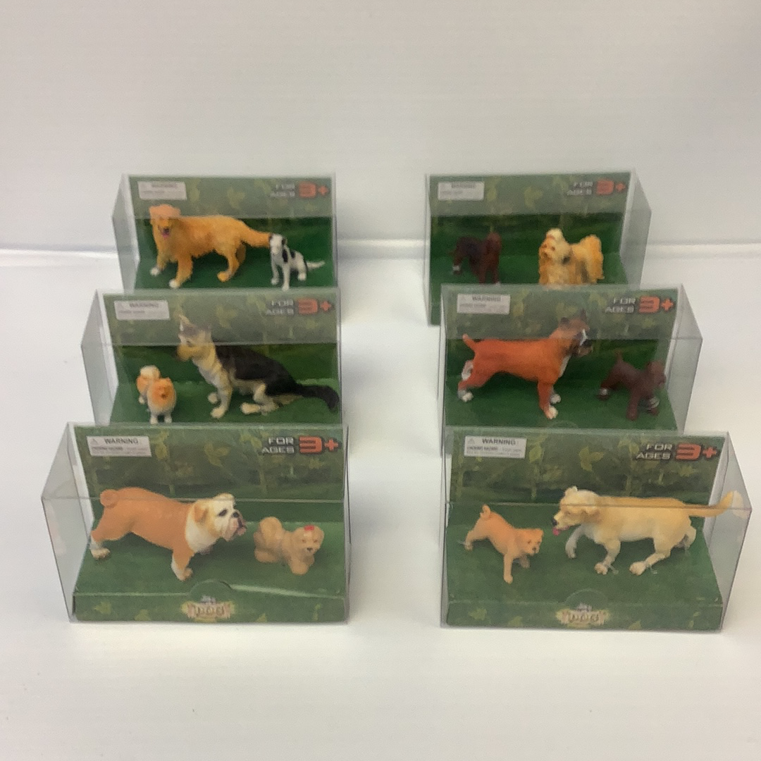 Dog toy display set with various dog figures for play for Schylling IMX49566