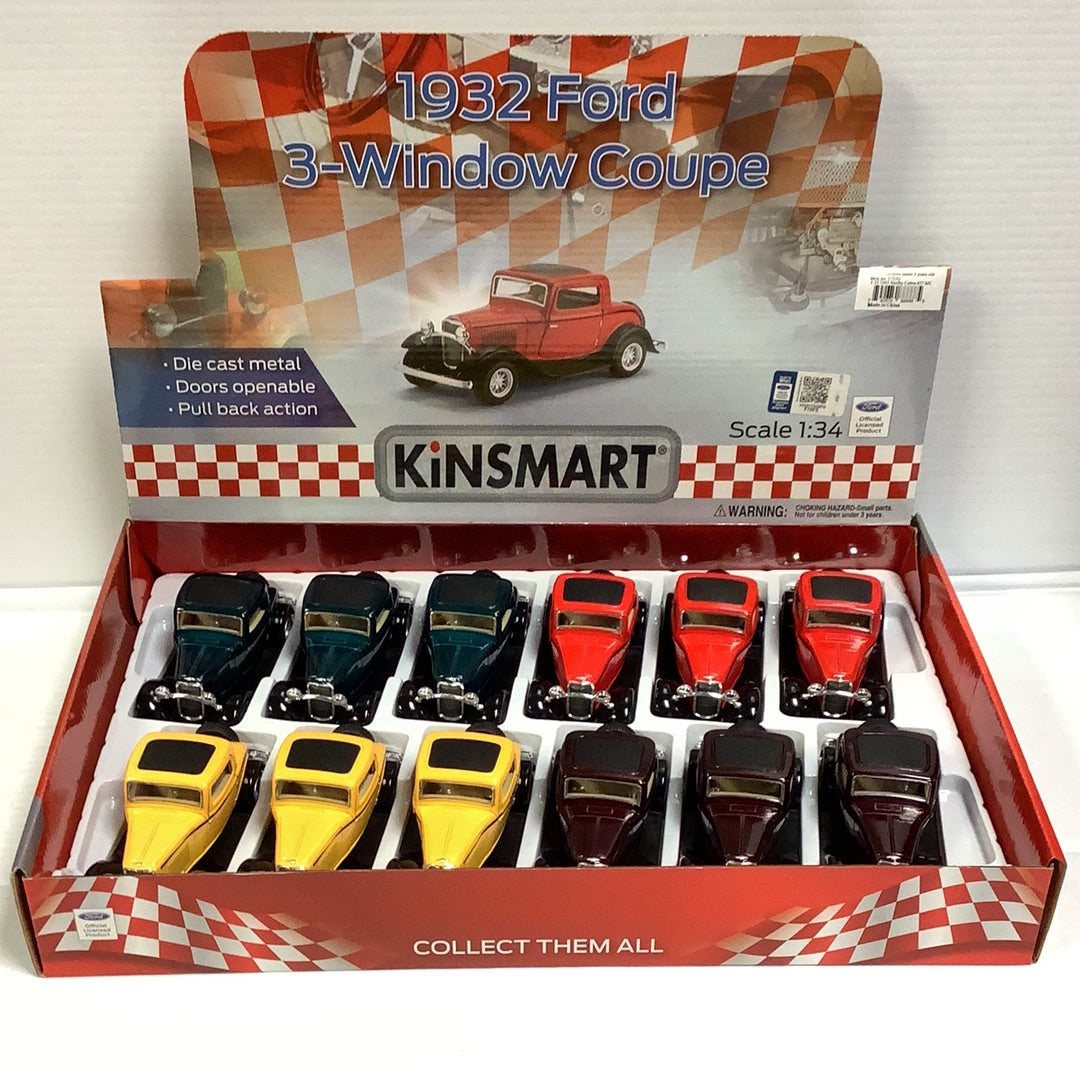 Die-cast 1932 Ford 3-Window Coupe toy car set for Kinsmart 5332D