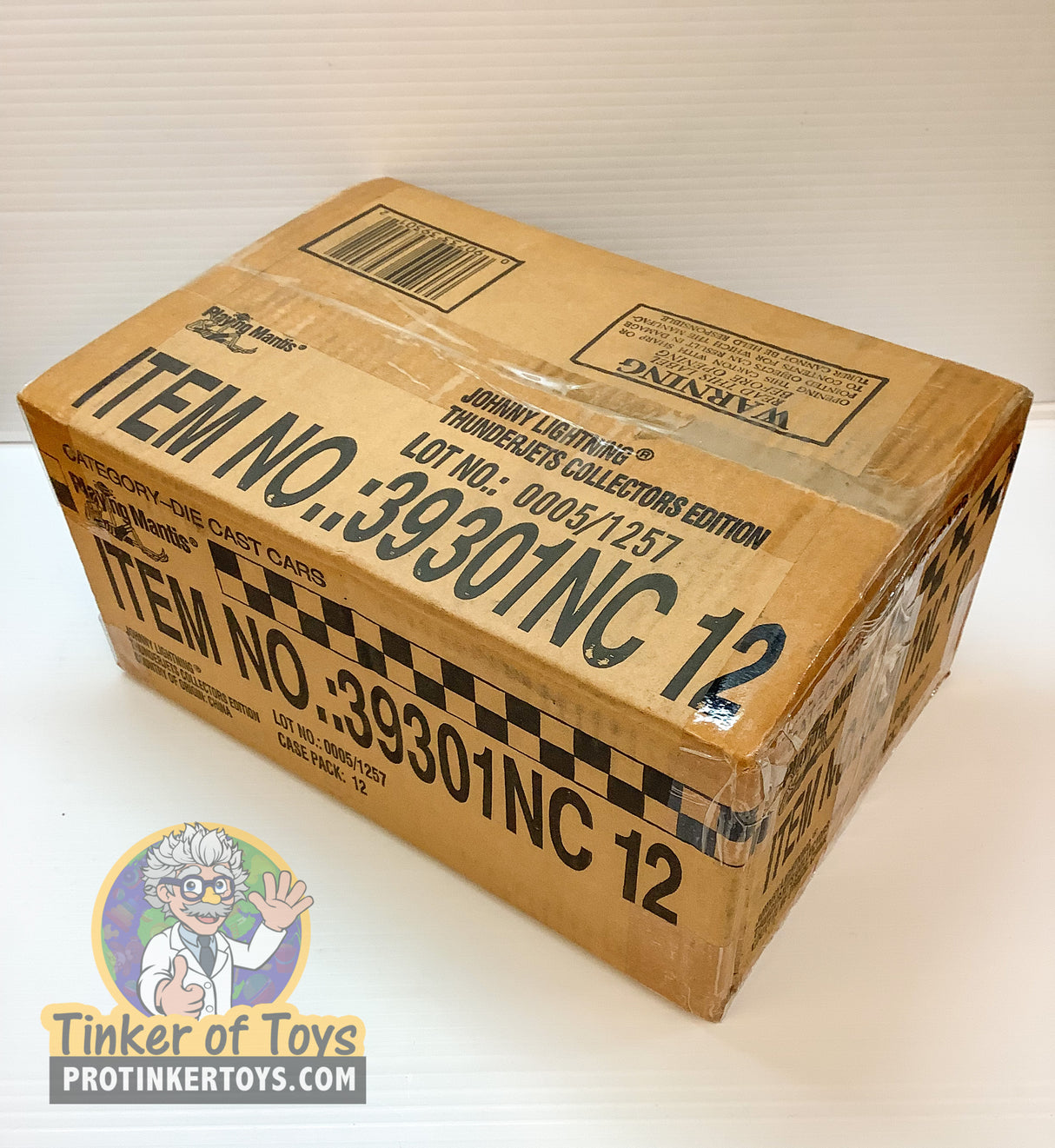 Cardboard box for 12 pull-back Thunderjets cars, item no. 39301NC 12