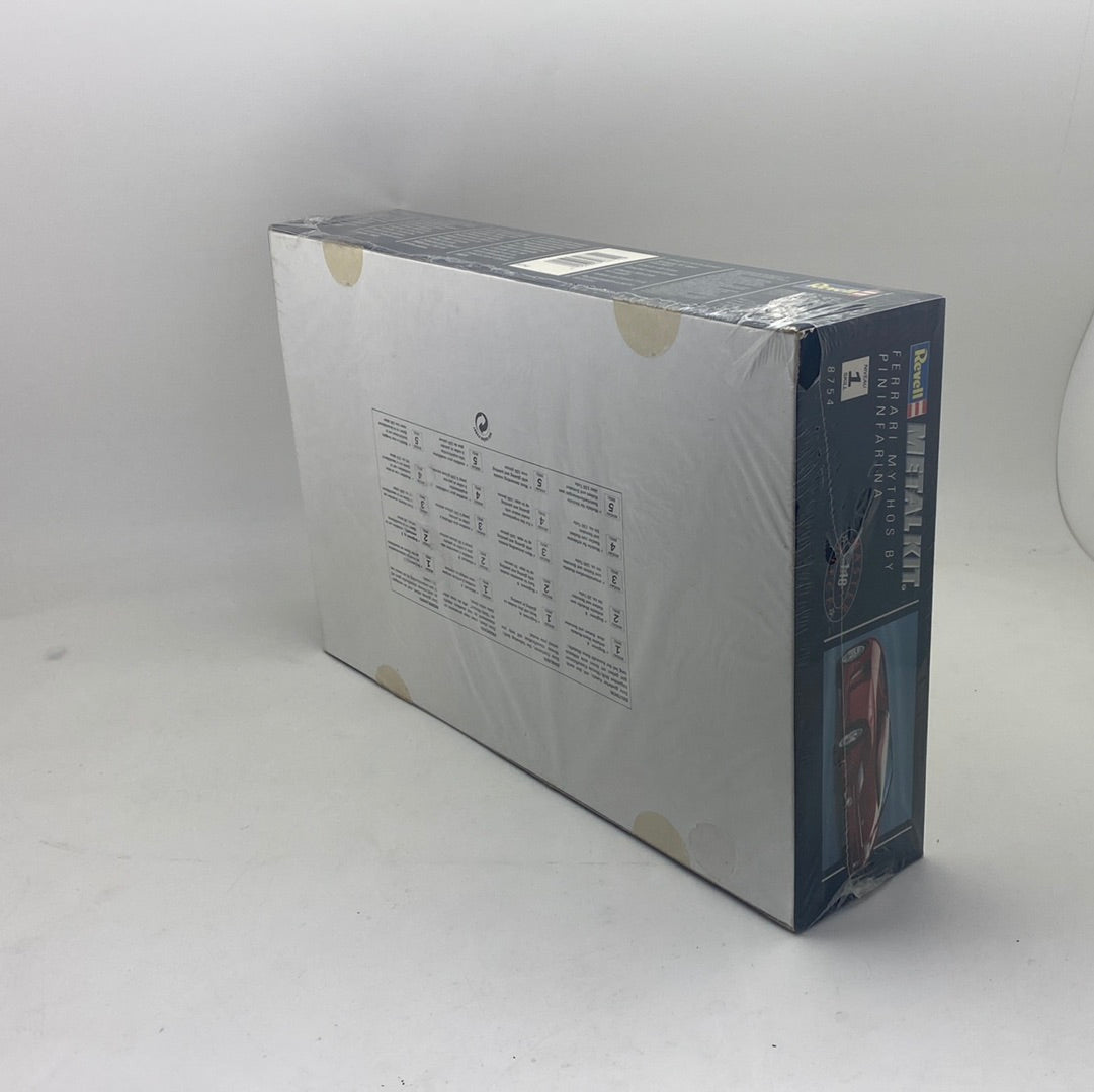 Model kit box for 1:18 scale Ferrari Mythos by Pininfarina for Revell Model. Co 8754