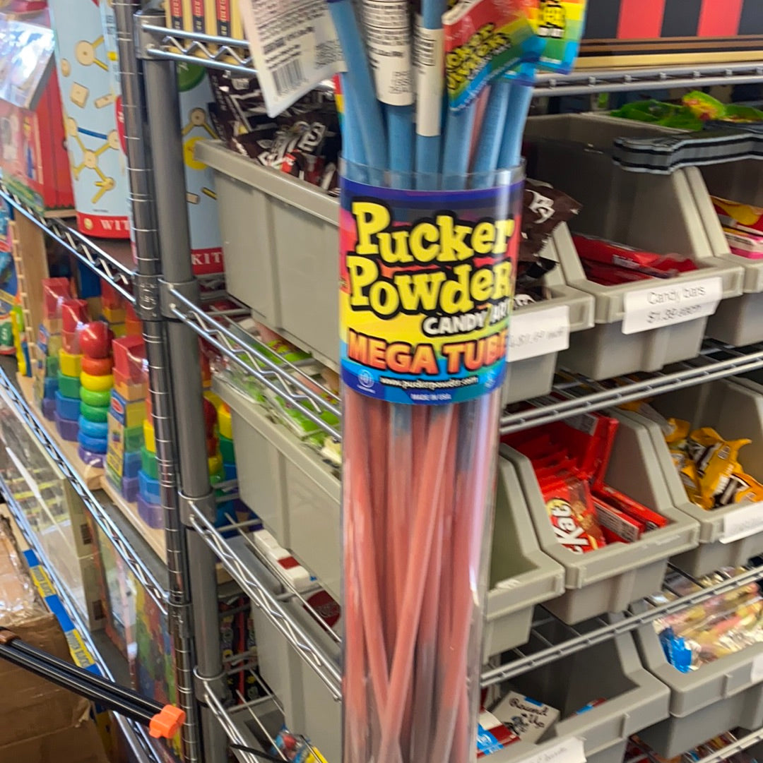 Colorful candy art straws in a large, clear display tube for Creative Concepts CPPFTASM