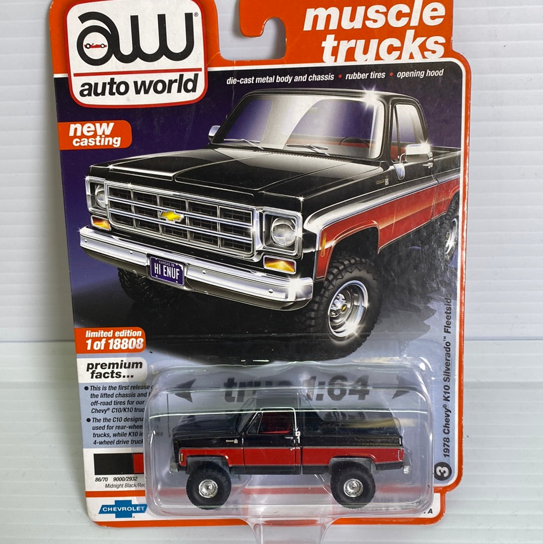 Black and red die-cast Chevrolet truck toy set with two models for AW Die Cast AW64262