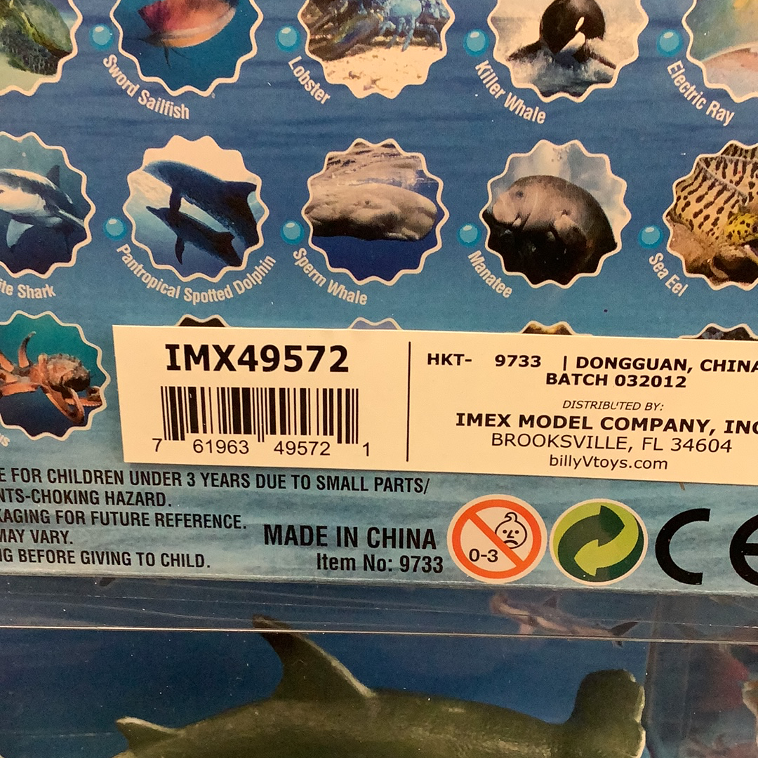 Ocean animal collection: shark, dolphin, whale, ray, and more for IMEX-Toys IMX49572