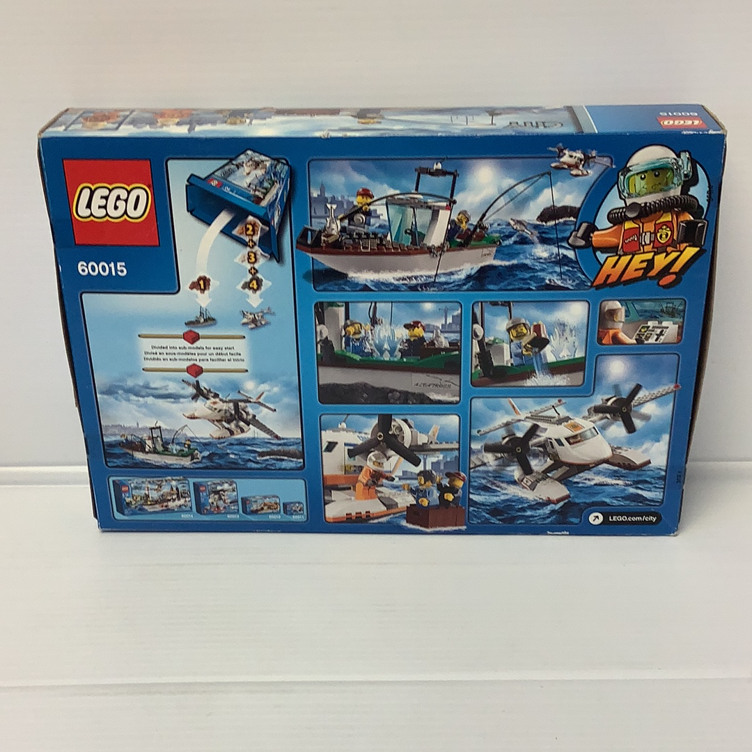 LEGO 60015 Coast Guard Plane set box art showing rescue scenes