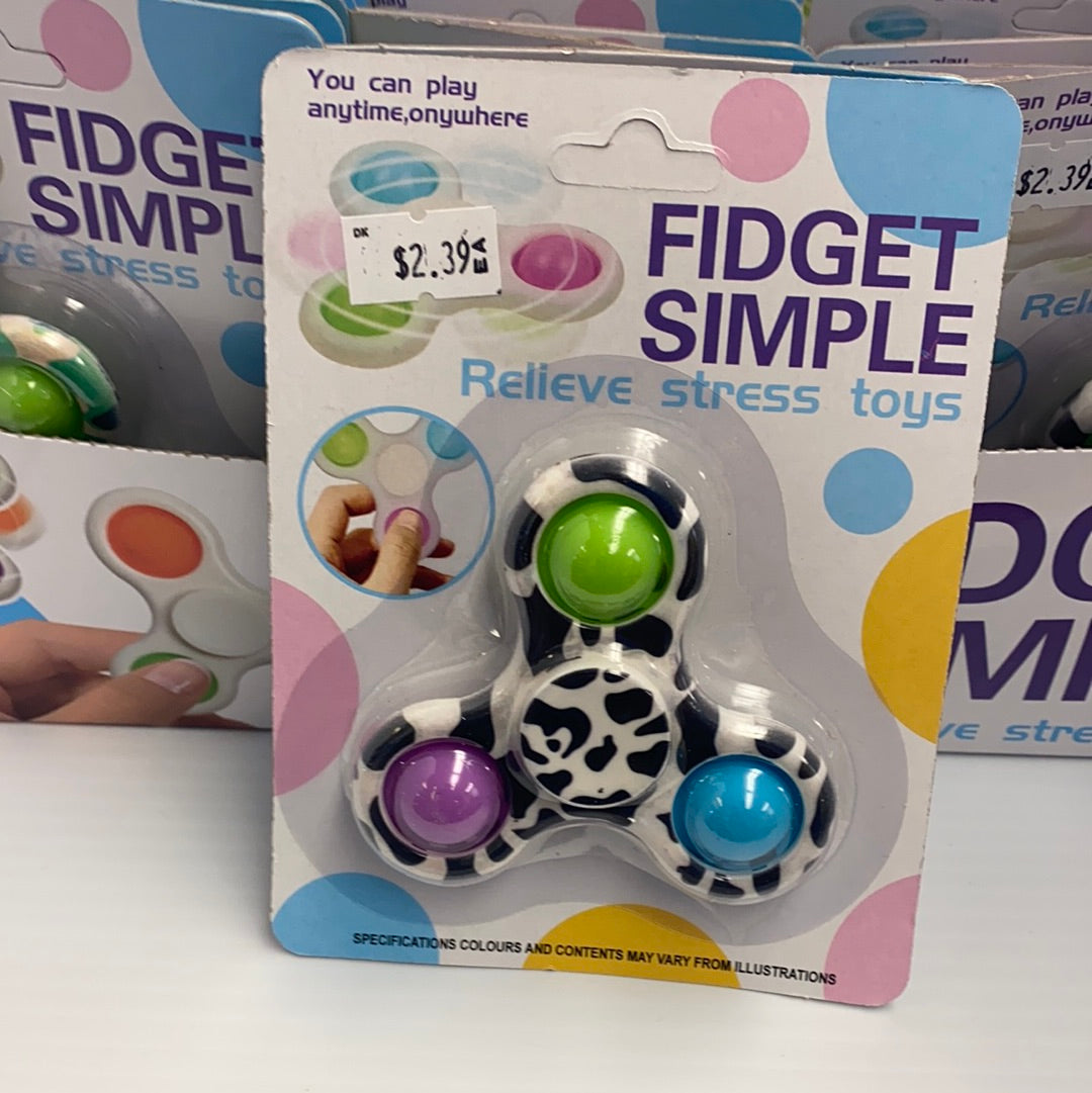 3 Finger Pooper Fidget Spinner Animal Print/Camo | 88717 | BVP-BVP-White/Tiger-ProTinkerToys