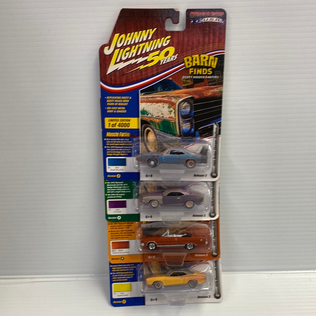 Die-cast muscle car set celebrating 50 years of Johnny Lightning for Johnnny Lighting Die Cast JLMC020