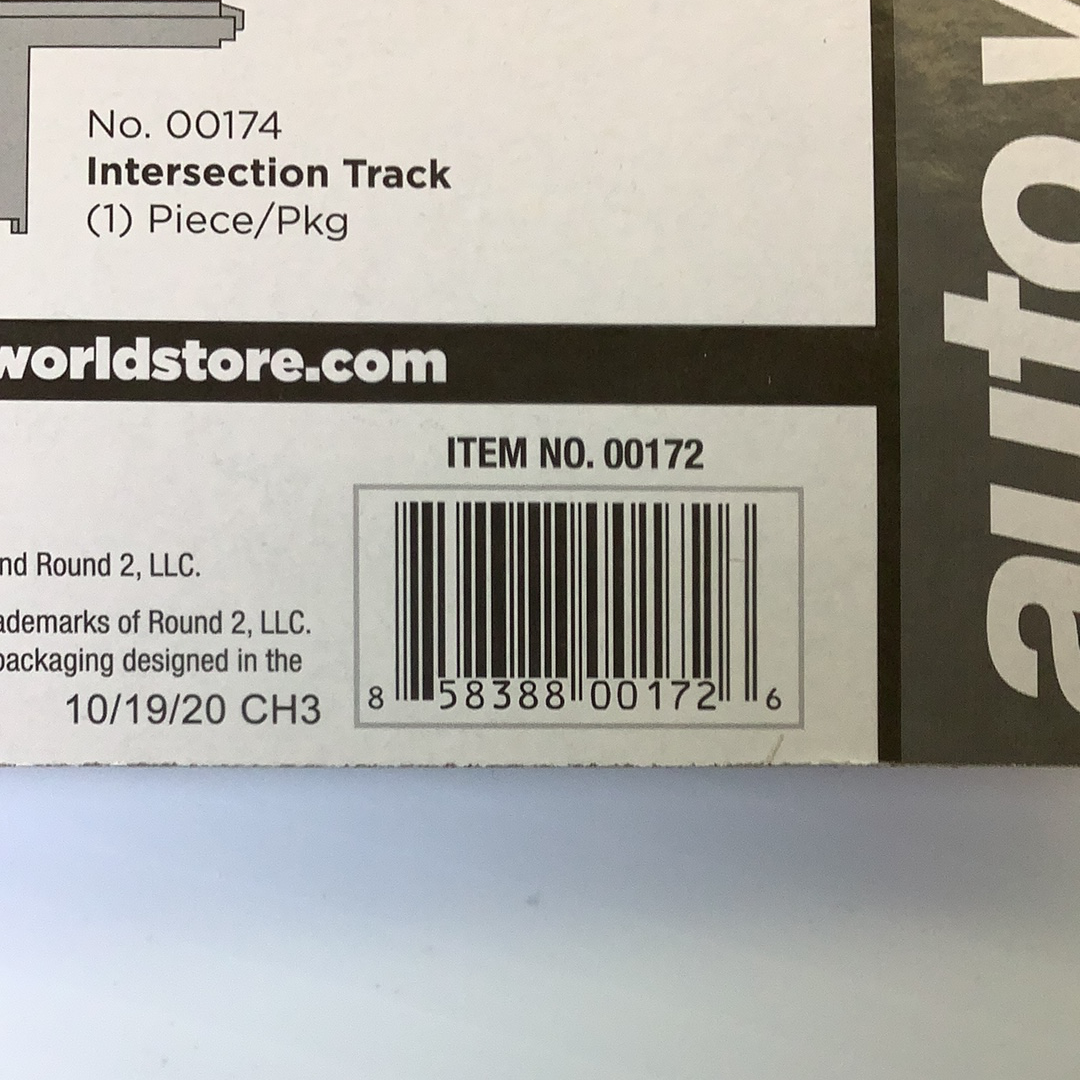 Barcode for Auto World 9" Straight Track accessory, item number 00172