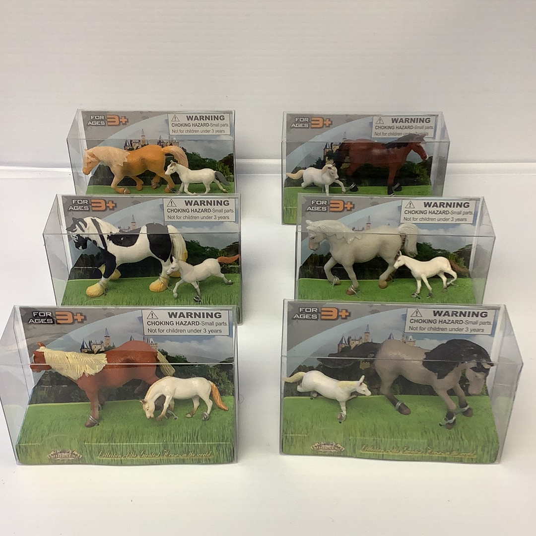 Assortment of collectible horse figures in various poses and colors for Schylling IMX49565