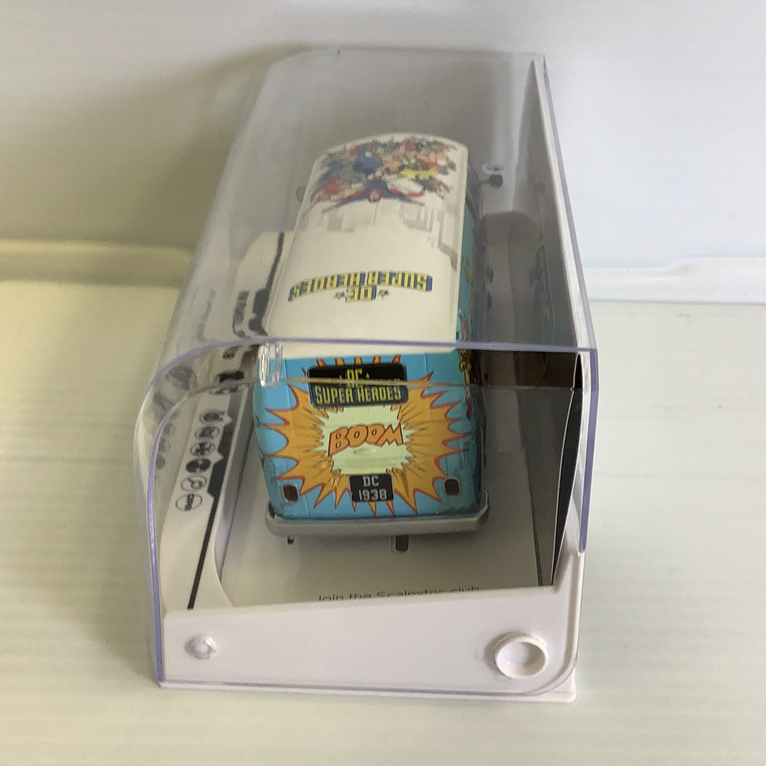 VW panel van model featuring DC Comics Super Heroes artwork for Scalextric C3933