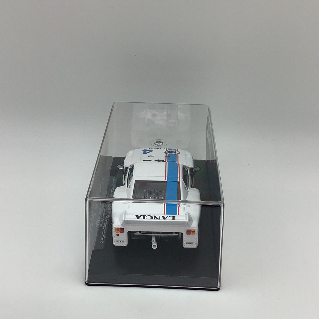 Slot car of a Lancia Beta Monte Carlo 24h race car for FLY CAR GB31, front view