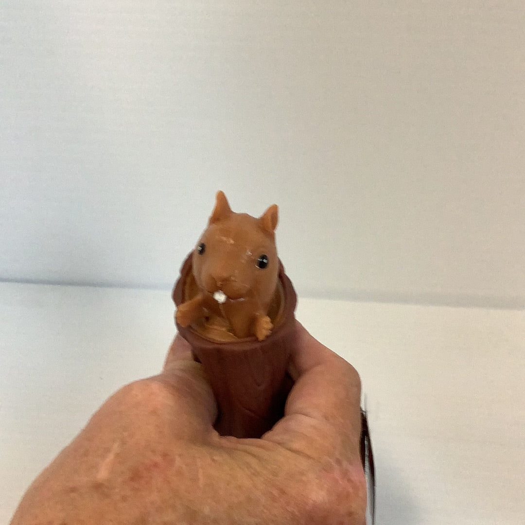 Squirrel figurine held in a hand, brown and cute for BVP 88643