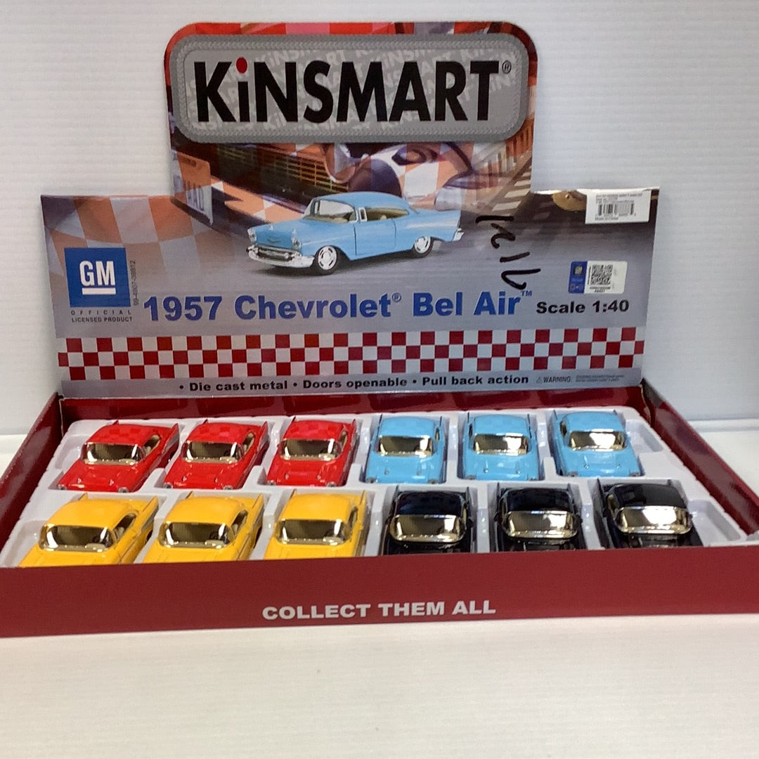 Assortment of 1957 Chevrolet Bel Air die-cast model cars for Kinsmart 5313D