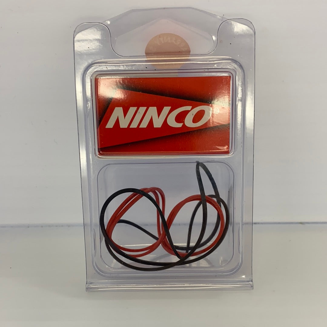 Red and black 4WD belt for 1/32 scale slot cars for NINCO 1/32 Slot cars 80207, rear view