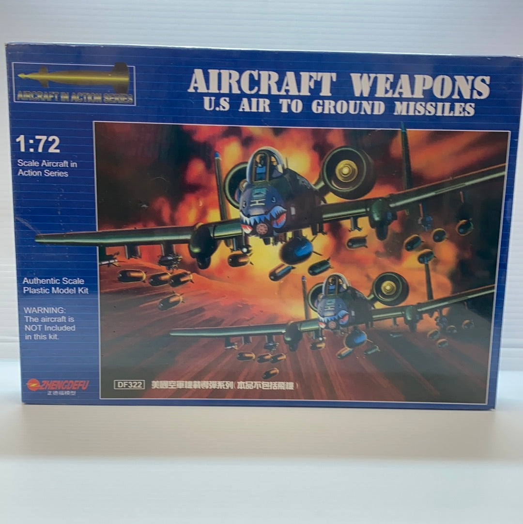 Model kit box art showing aircraft armed with missiles for ground attack for Zhengdefu ZDF322