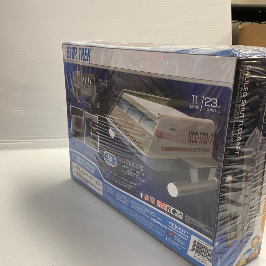 Model kit box art for Star Trek Galileo Shuttlecraft, 1/32 scale for Polar Light Model Kits P0L909, package view, product view 9