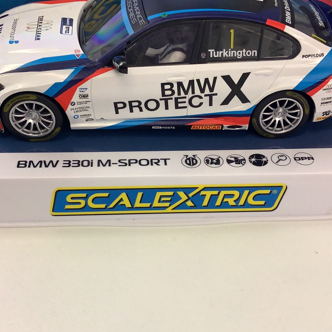 BMW 330i M-Sport race car model from the BTCC for Scalextric 1/32 Slot Cars C4188T