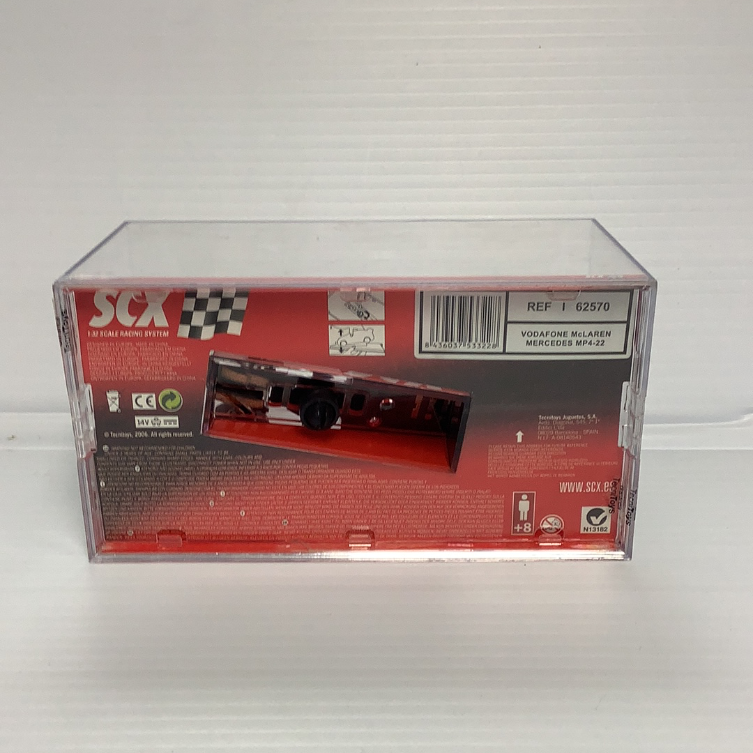 Slot car model in box: 1/32 Vodafone McLaren Mercedes MP4-22 for SCX 62570