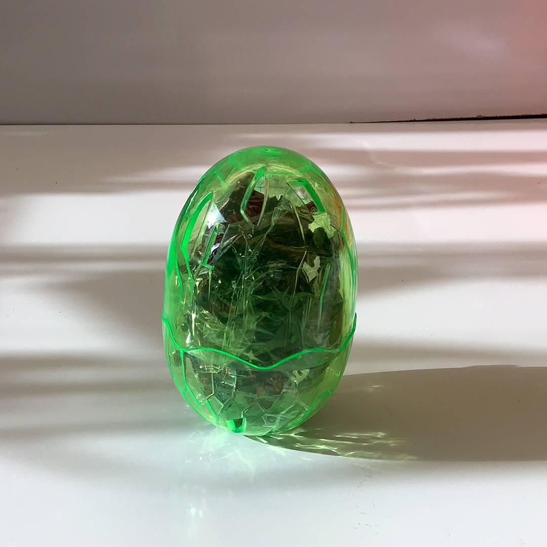 Green, translucent, egg-shaped block toy, suitable for crafting or play for Schylling 88283TY