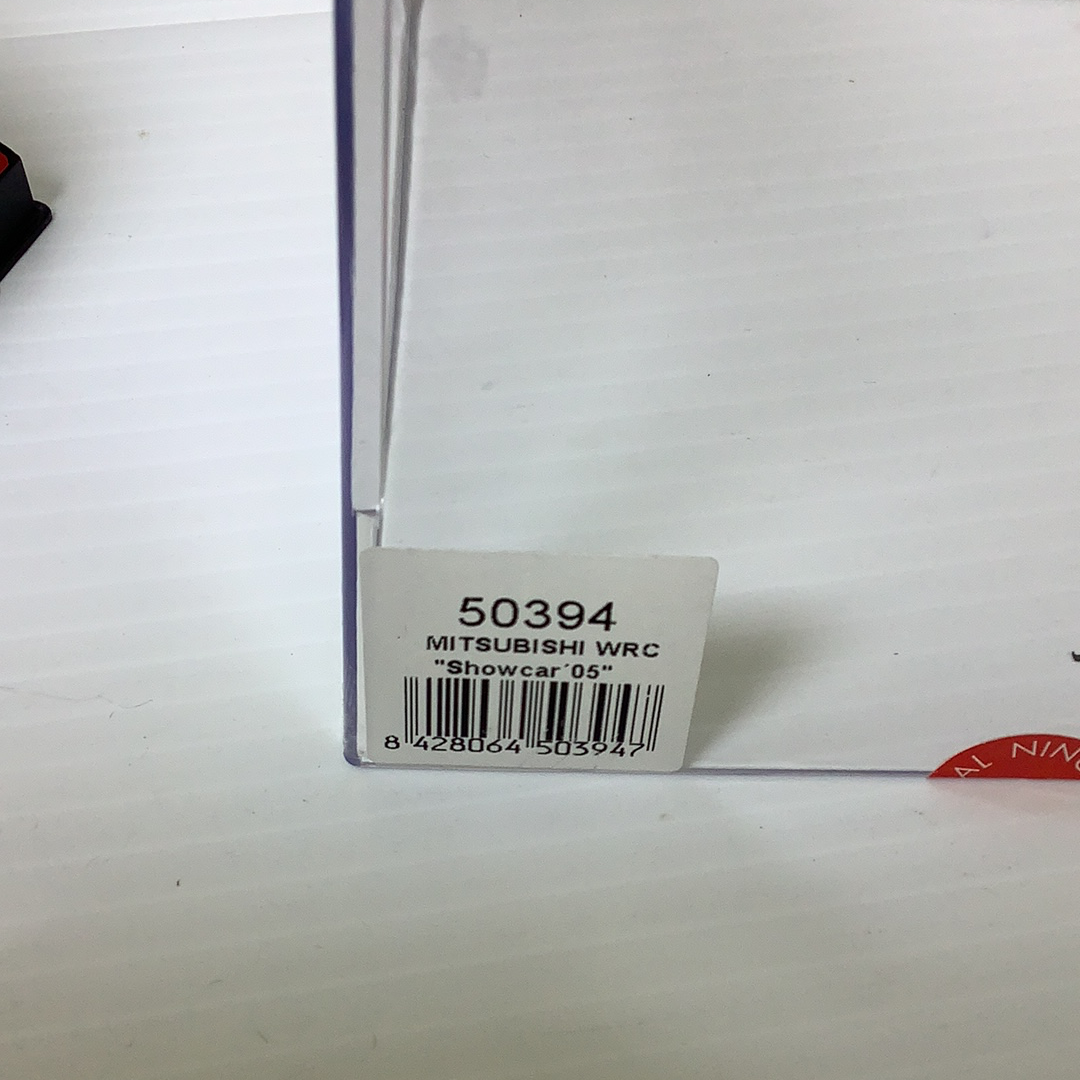 Product label: Mitsubishi WRC "Showcar '05", item number 50394 for NINCO