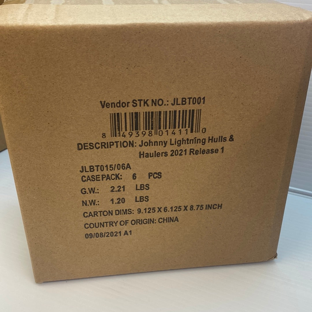 Product box showing details for Johnny Lightning Hulls and Haulers 2021 for JLBT015, package view, product view 13