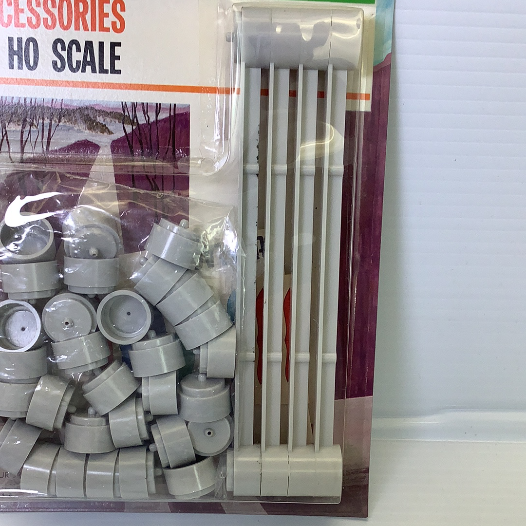 Gray modular bridge beams, four lanes, set of four for Aurora Model Motoring 1599