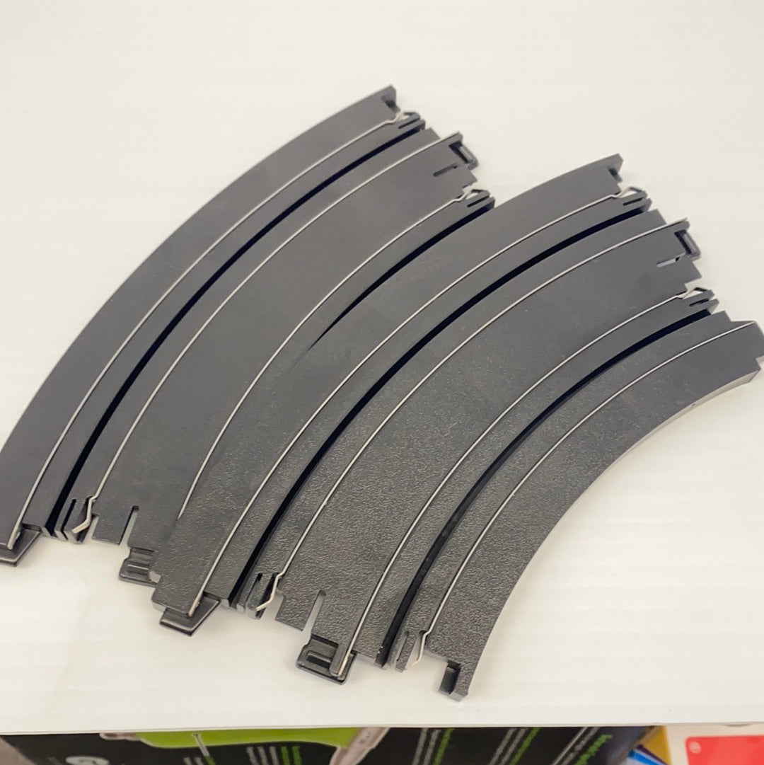Auto World 9" Radius 1/8 Curve Track 2 Pk Black | H0004 | Auto World-Auto World-Black-ProTinkerToys