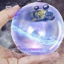 Glowing, swirling sphere with blue lightning effects in hand for Spin Copter CCR001