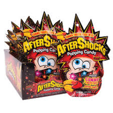 Candy box with Aftershocks Popping Cherry Gummy Fries candy for Nassau Candy 46383