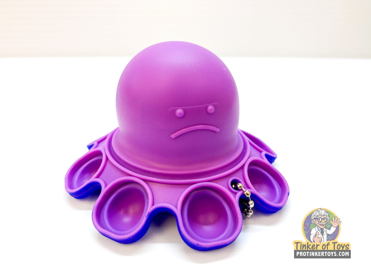 Purple octopus fidget toy with a simple, sad face for BVP 88782