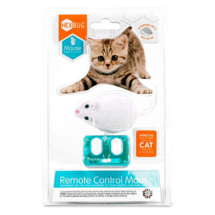 Remote control toy mouse cat toy with remote and batteries for HexBug 480-4466
