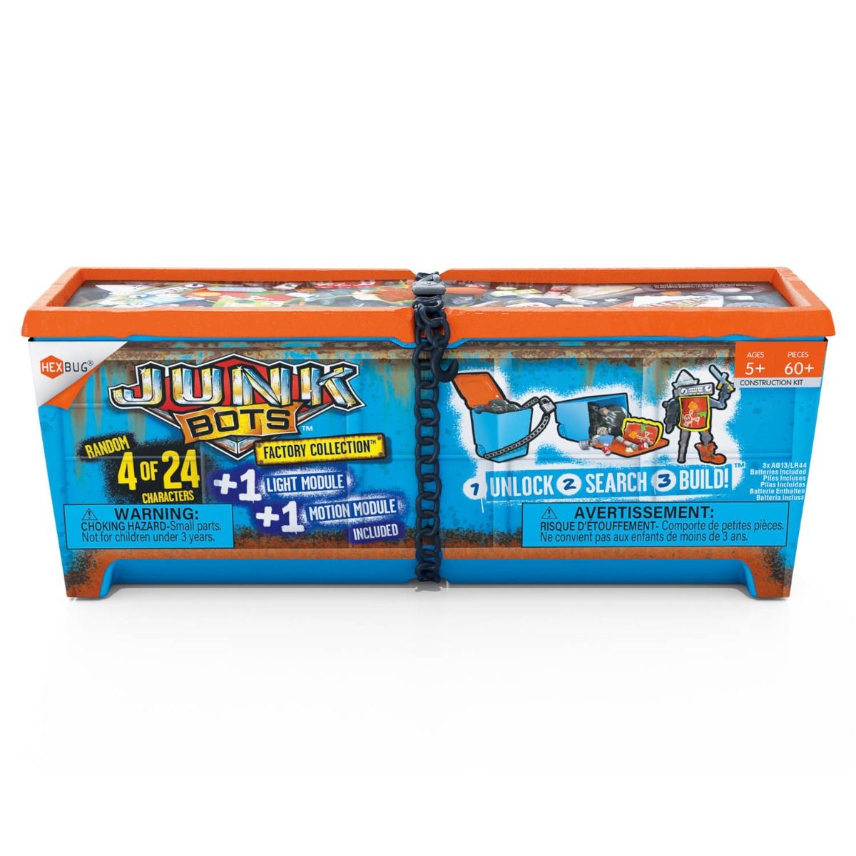 JunkBots Industrial Dumpster building set with lights and motion for HexBug 430-7680
