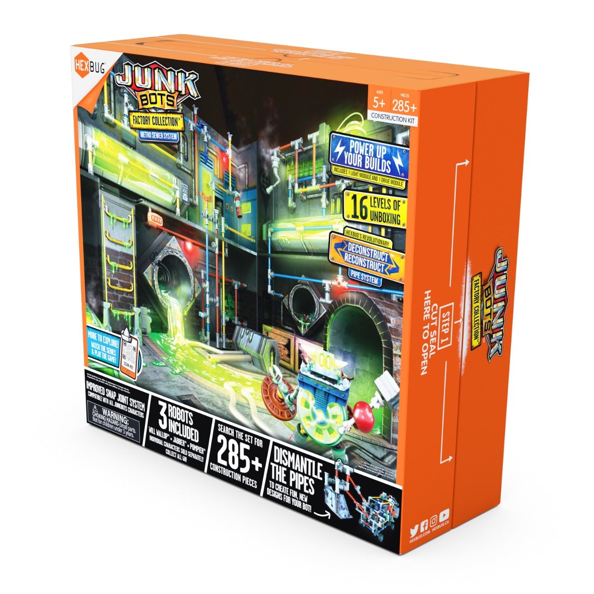 JunkBots factory habitat construction set box art for HexBug 430-7799