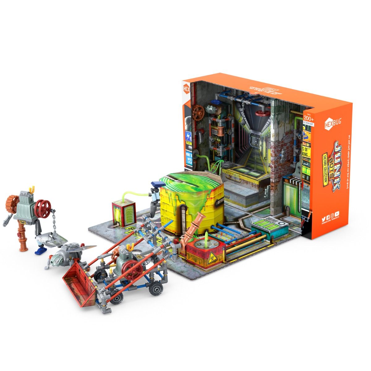 Modular playset: Small factory habitat with lab and junkbots for HexBug 430-7131