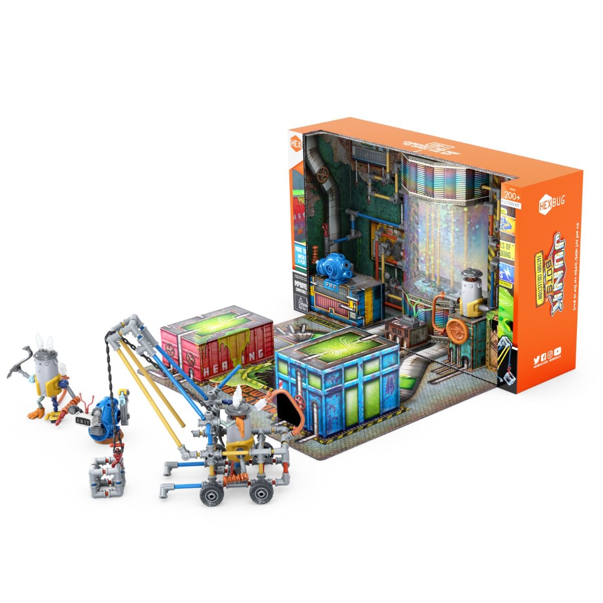 Modular building set: Power substation and junk robot habitat for HexBug 430-7797