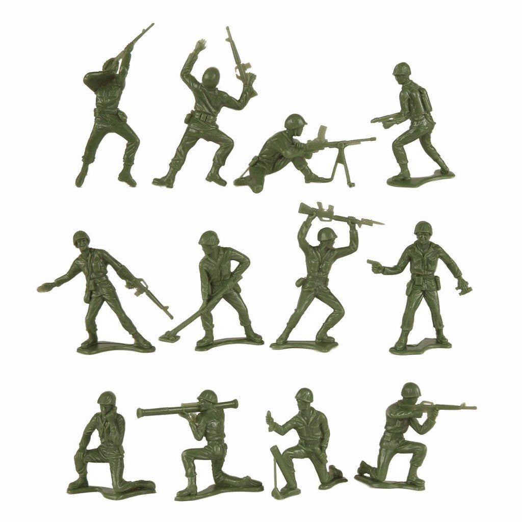 Assortment of miniature army figures in various poses and gear for Tim Mee 06129